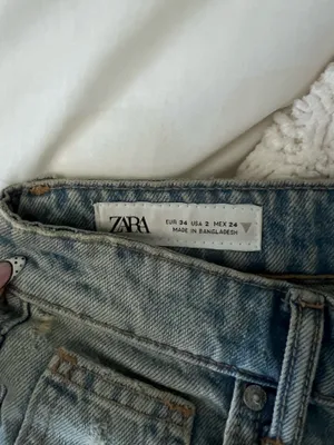 ZARA Blue Distressed Shorts thumbnail 2