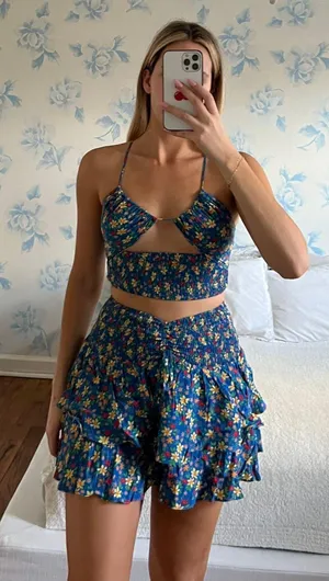 Revolve Rays For Days Blue Floral Matching Set thumbnail 1