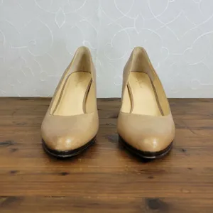 Cole Haan Womens Shoes Size 7.5 Nude Classic Leather High Heels Slip-On Pumps thumbnail 2