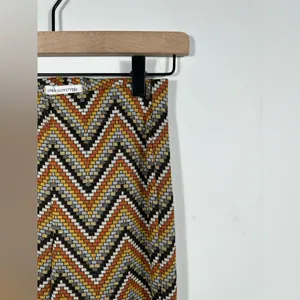 Urban Outfitters Chevron Knit Flare Pants Small Brown 70s Boho Y2K thumbnail 6