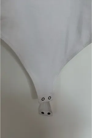 Abercrombie Square Neck Long Sleeve Bodysuit White thumbnail 4
