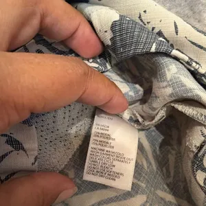 Royal Robbins Small Blue Ivory Tropical Print Shift Dress Short Sleeve Pockets # thumbnail 8