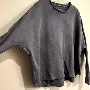 Frank & Eileen Sweatshirt Anna Long Sleeve Capelet Gray Womens Medium thumbnail 2