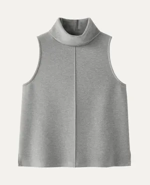 NWT OGL Turtleneck Split Hem Gray Tank Top S thumbnail 1