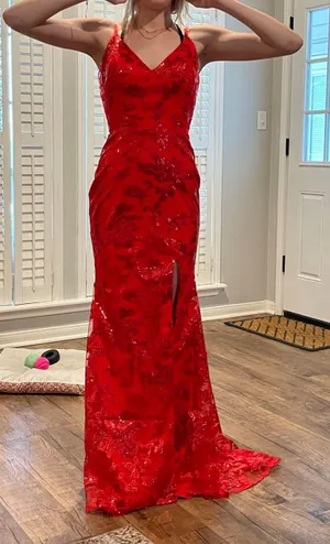 Red Prom Dress Size 0 thumbnail 1