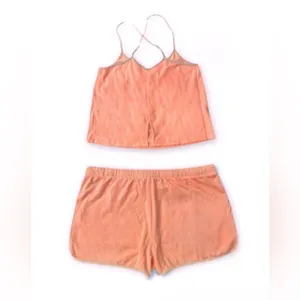 Johnny Was Calme Night and Day Peach & gray Tank & Shorts Set - worn once -flaw thumbnail 2
