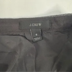 J Crew Flounce Mini Skirt Wool Size 6 Grey Tiered Ruffle Y2K Preppy Neutral thumbnail 2