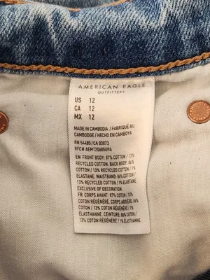 American Eagle Strigid Relaxed Cutoff Jean Shorts Size 12 thumbnail 11