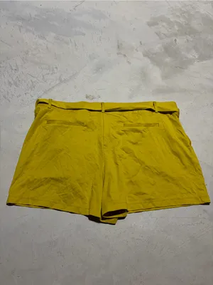 Loft NWT Tie-Waist Shorts Yellow XL cotton MSRP $50 thumbnail 6
