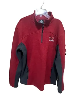 Colosseum Arkansas Razorbacks Womens Pullover Fleece Jacket Size S‎ Red thumbnail 1