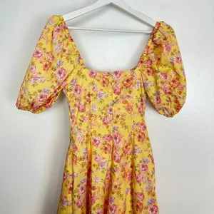 HOUSE OF CB Felizia Puff Sleeve Sundress in Butter Print Size X-Small thumbnail 13