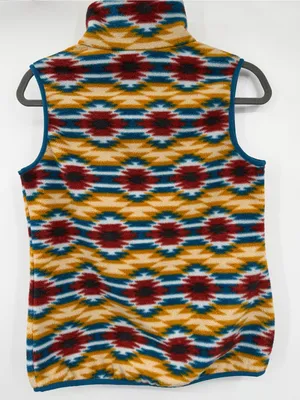 Patagonia Synchilla Snap-T Vest Women S Wild Desert Prairie Gold Aztec thumbnail 3