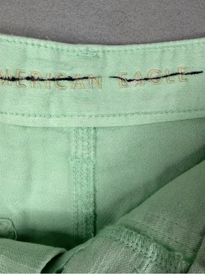 American Eagle High Rise Shorts Womens 4 Mint Green Cotton Utility Preppy thumbnail 5