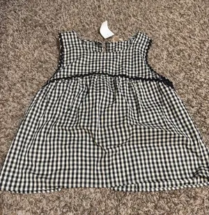 Women’s dizzire brand black and white gingham tank. New! Size medium thumbnail 1