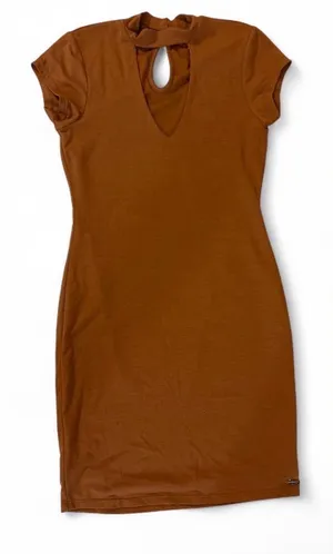 Guess Mini Bodycon Dress in Rich Brown thumbnail 1
