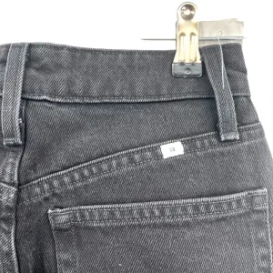 Aritzia Sunday‎ Best Zola Mom Jeans High-Waisted Tapered Denim Black Size 00 thumbnail 5