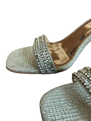 Badgley Mischka Collection Urina Heeled Sandal Platinum Womens Size 9 thumbnail 7