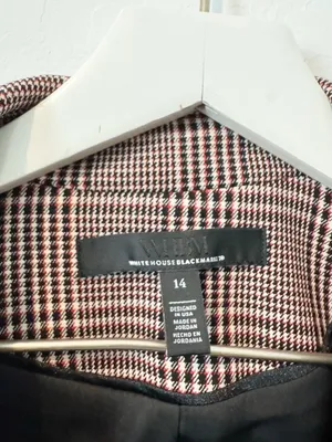 White House Black Market Plaid Signature Blazer Plus Size 14 Academia Corporate thumbnail 6