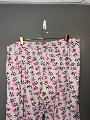 Vera Bradley Pajama Set Womens 2XL Pink Floral Jersey Button Front Lounge Pants thumbnail 13