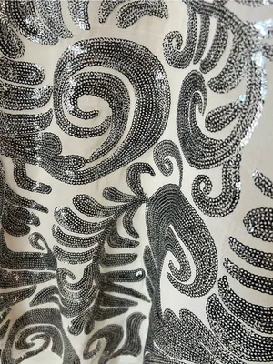 Show Me Your Mumu Gomez Silver & White Sequin Mini Dress size XS thumbnail 4