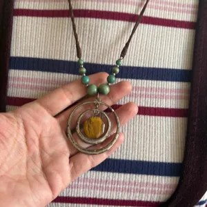 Boutique Boho Metal and Beads Necklace thumbnail 4