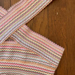 💥Hobie Crisscross Halter Bikini Top Multicolor Chevron Stripe Knit Size S💛 thumbnail 7