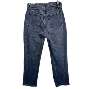 Abercrombie & Fitch Curve Love Ankle Straight Ultra High Rise Black Jeans 24 00 thumbnail 2