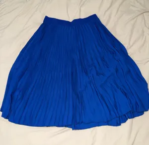 Amazon Women's Midi Skirt Elastic High Waist Pleated Skirt Knee Length Swing A-Line Casual Flowy Skirts thumbnail 1