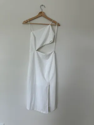 Revolve White Cutout Midi Dress thumbnail 9