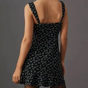 Hutch Ditsy Floral Corset Mini Dress Black Sweetheart Ruffle Flounce Hem‎ Small thumbnail 2