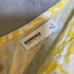 Sonoma Goods for Life Women's Yellow Tiered V-Neck Midi Dress Large‎ Coastal thumbnail 11