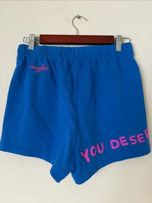 The Mayfair Group You Deserve To Be Happy blue shorts thumbnail 2
