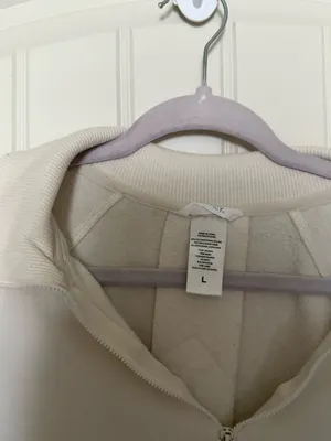 Cream Quarter-Zip Aerie Pullover thumbnail 4