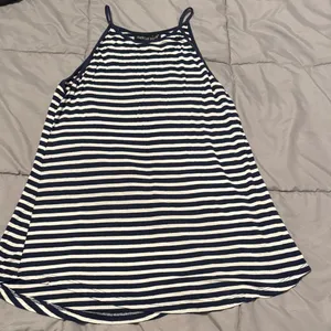 American Dream Striped Navy & White Tank Top (M) thumbnail 1