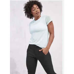 Athleta Women‎ Cloudlight Hybrid Tee Sky Blue Mesh Modal T-Shirt Size M BS6 thumbnail 3
