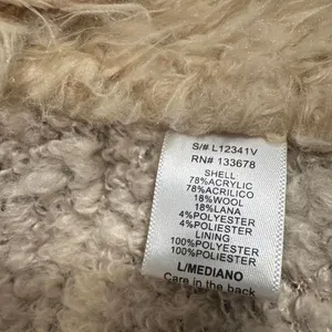 E13. Love Tree cream faux fur vest Size L thumbnail 3
