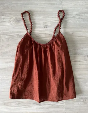 A New Day Rustic Red Spaghetti Strap Tank Top thumbnail 1