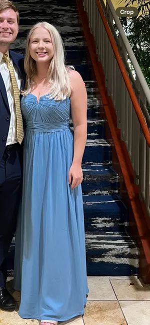 Azazie Blue Dress thumbnail 2