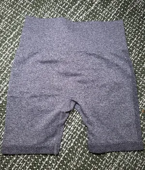 High-Waist Seamless Gray Bike Shorts thumbnail 1