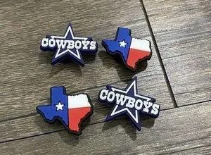 Dallas Cowboys Texas Football Team Charm For Crocs Shoe Charms - 4 Pieces thumbnail 1