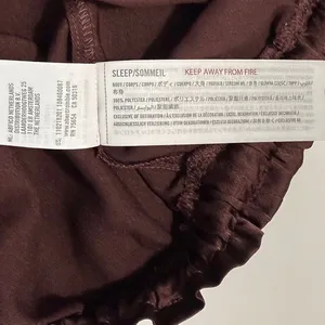 Abercrombie & Fitch Brown Satin Loungewear Shorts Paperbag Waist Small‎ Cozycore thumbnail 6