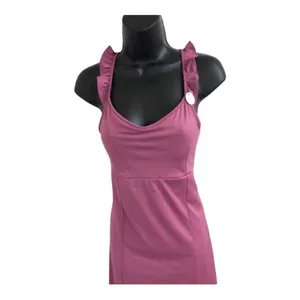 Sincerely Jules pink ruffle strap built-in bodysuit‎ active tennis dress size M thumbnail 6