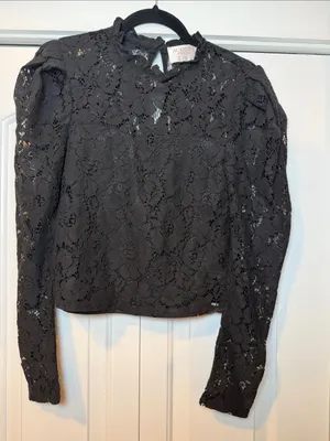 Audrey‎ Parks Black Lace Blouse small thumbnail 1