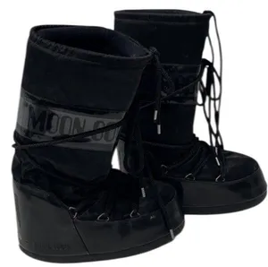 MOON BOOT ICON GLANCE SATIN TALL SNOW SKi BOOTS WOMEN'S BLACK US 7-8.5 39-41 thumbnail 10