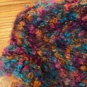 Vintage 1990s Compagnie Internationale Express Handknitted Curly Mohair Sweater‎ thumbnail 4