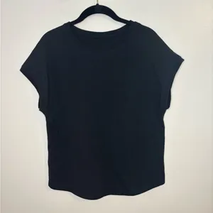 Women’s Black Cap Sleeve Casual T-Shirt Size Small thumbnail 2