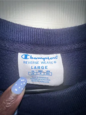 Vintage Champion Navy Crewneck with Script Logo thumbnail 4