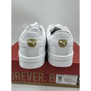 PUMA Court Sneaker, White, Women's Casual Low Top Leather Shoes Size 9 thumbnail 5