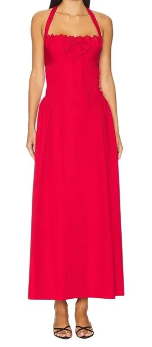 MORE TO COME Danniela Maxi Dress in Red, Size S thumbnail 1