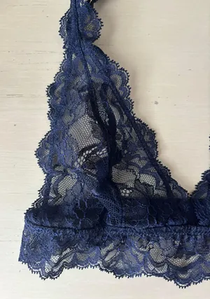 NWOT Journelle navy blue lace bralette - XS thumbnail 2